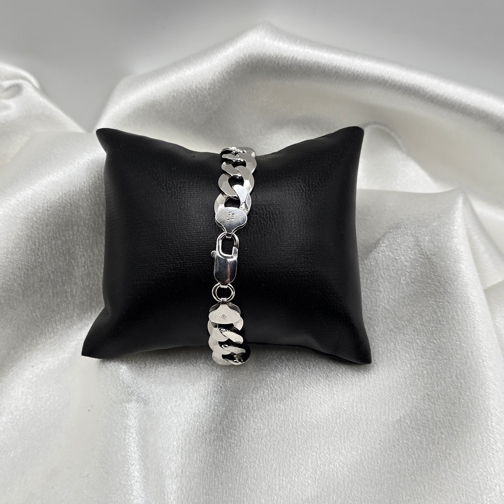 Sterling Silver 925 Cuban Chain Bracelet - Picture 5 of 7